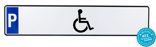 Parkplatz Kennzeichen, Parkplatzschild, Behindertenparkplatzschild