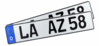 KFZ-Kennzeichen, Nummernschild, Autoschild 2 Stck.