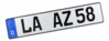 KFZ-Kennzeichen, Nummernschild, Autoschild 1 Stck.