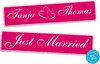 KFZ-Kennzeichen Hochzeit, pink, Just Married