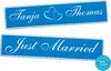 KFZ-Kennzeichen Hochzeit, hellblau, Just Married